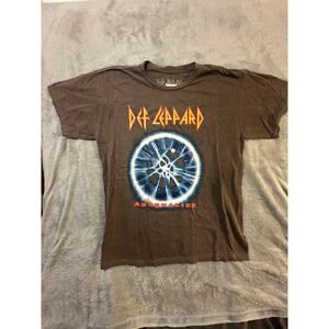 Def Leppard Adrenalize Band T-Shirt 2021 Tour Graphic Tee Black Size L